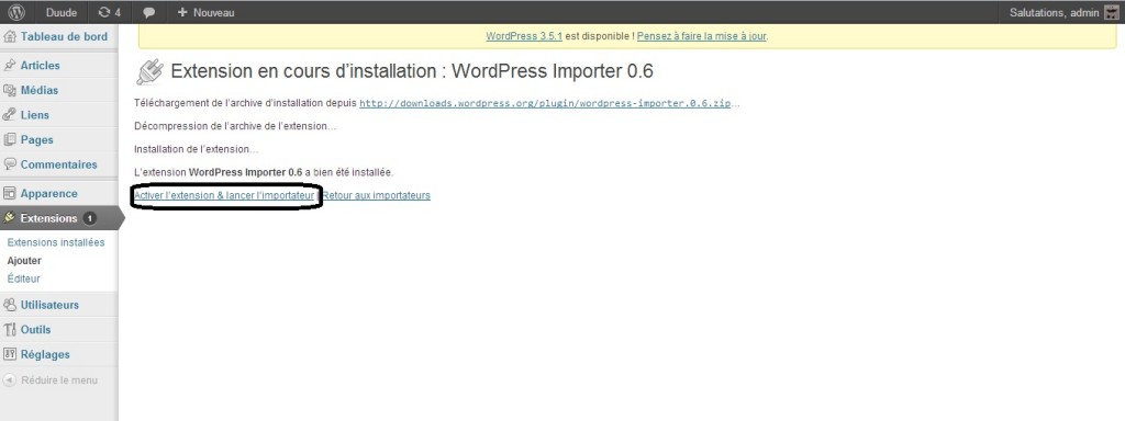 2 Exporter site WordPress 2